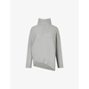 Allsaints Womens Sage Green Lock Roll-neck Wool-blend Jumper Xs In Sage Green