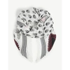 Alexander Mcqueen Pink Modal Skull Biker Scarf In Ivory / Black