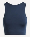 Girlfriend Collective Dylan Longline Racerback Sports Bra In Midnight