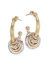 Gas Bijoux Maranzana Two-tone Hoop Earrings In Gold