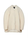 A.W.A.K.E. FAUX SHEARLING ROUNDED SNAP BUTTON JACKET,400014201174