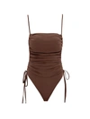 ANDREA IYAMAH ADAN RUCHED ONE-PIECE SWIMSUIT,400014594351