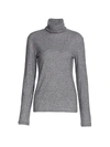 Loulou Studio Turtleneck Ribbed Knit Top In Grey