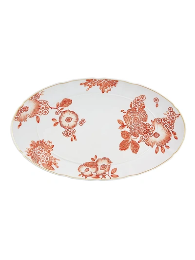 Oscar De La Renta Floral Print Porcelain Platter