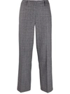 APC CECE CHECKED STRAIGHT SUIT TROUSERS