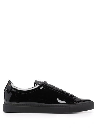 Givenchy Urban Street Patent Leather Sneakers In Schwarz