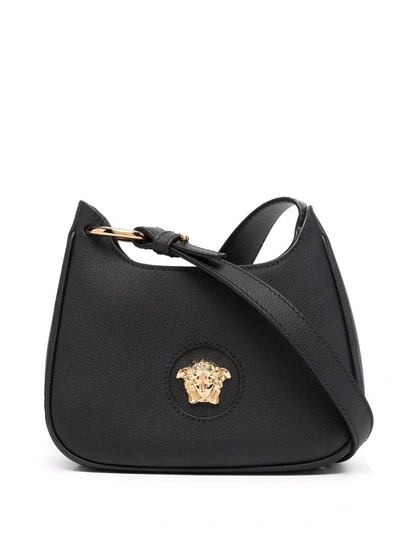 Versace Small La Medusa Crossbody Bag In Schwarz