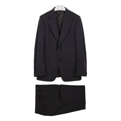 Tom Ford Plain Weave Day Suit In Grey