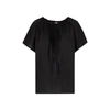 Totême Tie-fastening Oversized Blouse In Black