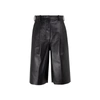 Acne Studios Leather Short In Black