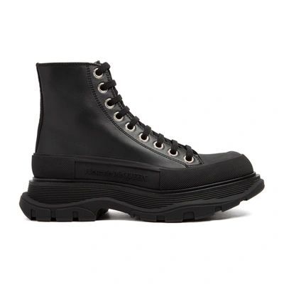 Alexander Mcqueen Lace-up Boots Shoes In Black