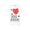 Comme Des Garçons Play Heart Patch T-shirt In White
