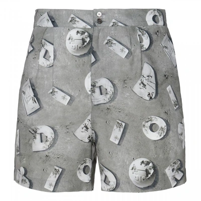 Dior Homme X Daniel Arsham Printed Bermuda Shorts In Grey