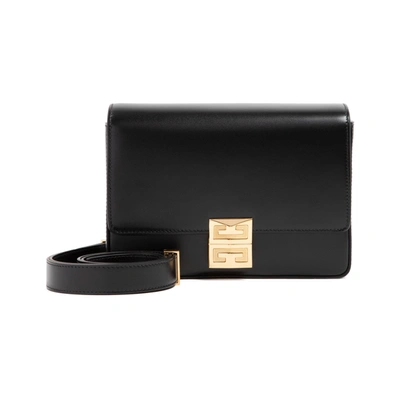 Givenchy 4g Box Leather Shoulder Bag In Black