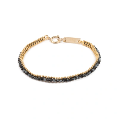 Isabel Marant Brass And Stone Bracelet Jewellery In Black