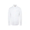 Marni Logo Print Cotton Poplin Shirt In White