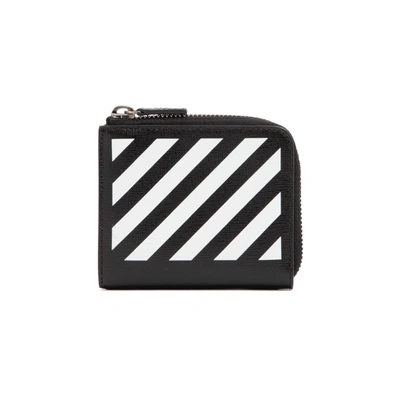 Off-white Diag Leather Wallet In Black