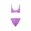 Oséree Swimwear High Waisted Lurex & Lycra Bikini In Pink &amp; Purple