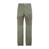 Palm Angels Panelled Multi-pocket Cargo Trousers In Green