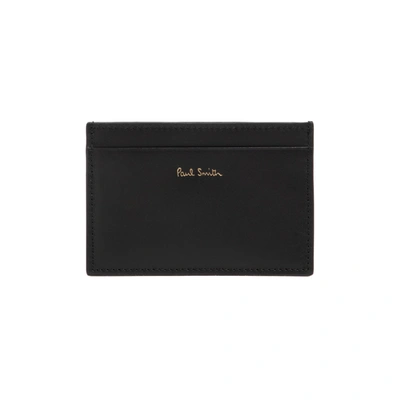 Paul Smith Leather Cards Holder Smallleathergoods In Black
