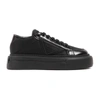 PRADA PRADA  NYLON AND LEATHER MACRO SNEAKERS SHOES