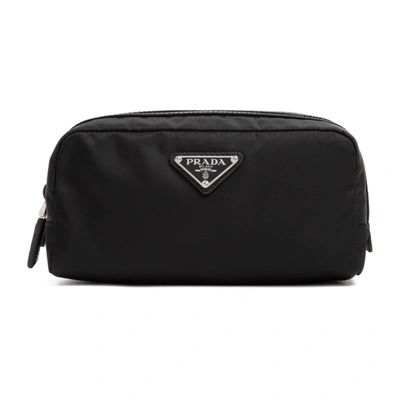 Prada Re-nylon And Leather Toiletry Bag Smallleathergoods In Black