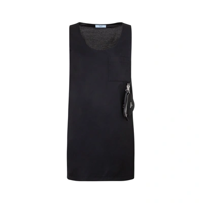 Prada Re-nylon Tank Top Tops In Black