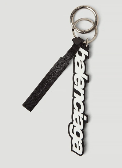Balenciaga Logo钥匙链 In Black