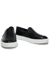 Vince Blair 5 Snake-effect Leather Slip-on Sneakers In Black