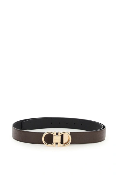 Ferragamo Salvatore  Gancini Reversible Belt In Multi