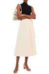 REJINA PYO ELLIS WRAP-EFFECT SATIN-CREPE MIDI SKIRT,3074457345626437709