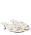 JIMMY CHOO AVENUE 50 LEATHER SANDALS,P00578594