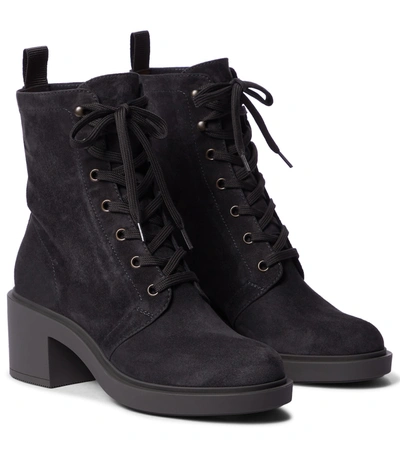 Gianvito Rossi Foster Suede Ankle Boots In Grey