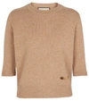 Gucci Horsebit-embellished Knitted Top In Beige