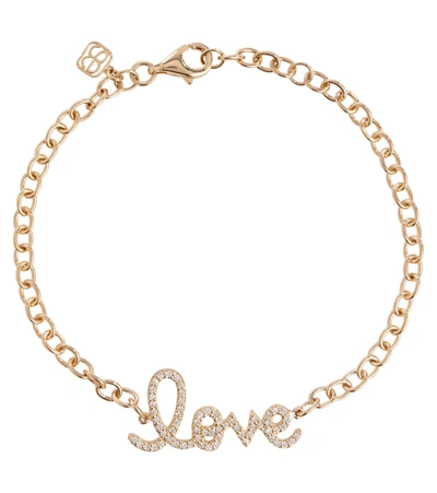 Sydney Evan Love 14kt Yellow Gold And Diamonds Chainlink Bracelet