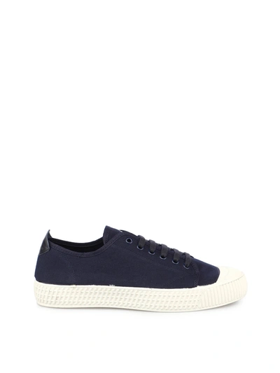 Car Shoe Two-tone Low-top Sneakers In Blue