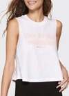 Spiritual Gangster Sunshine Crop Tank - Stone - Size Xl In Stone