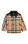 BURBERRY KIDS' RENFRED CHECK QUILTED JACKET,8042916