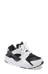 Nike Kids' Air Huarache Sneaker In Black/ White/ Black