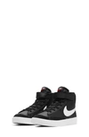Nike Blazer Mid '77 Suede Little Kids' Shoes In Black/ White/ White/ Orange