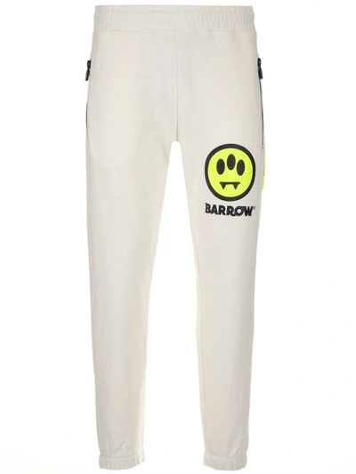 Barrow Logo Embroidered Track Pants In White