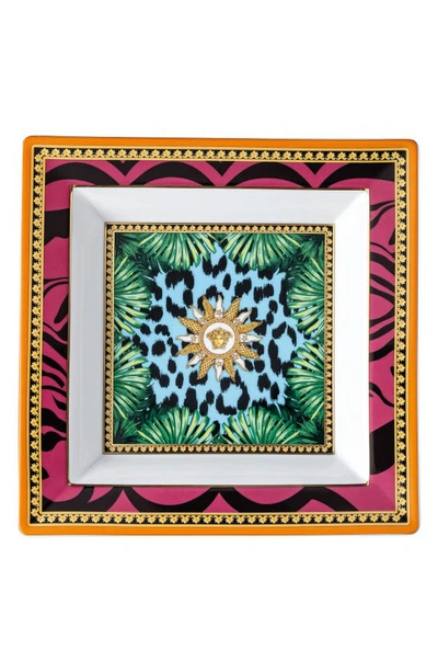 Versace Jungle Animalier Tray In Green