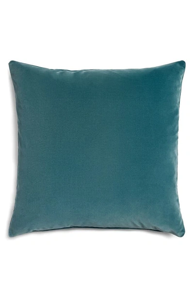 Soho Home Monroe Large Square Velveteen Cushion In Teal