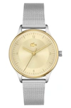 Lacoste Club Mesh Strap Watch, 42mm In Champagne