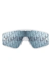 Dior Xtrem Mu Clear Mask Sunglasses In Crystal/ Silver + Oblique
