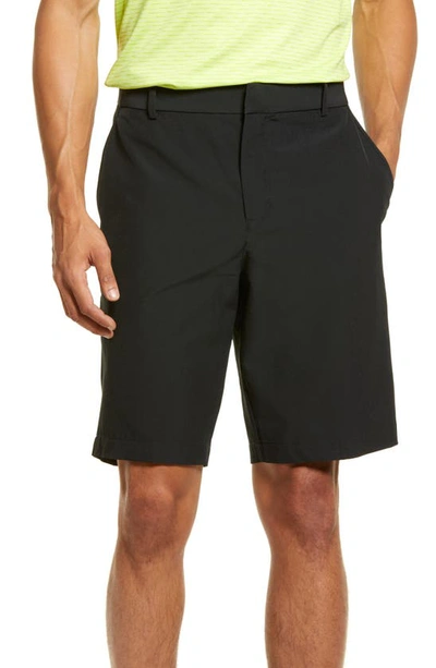 Nike Dri-fit Flat Front Golf Shorts In Black/ Black
