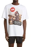 Raf Simons Mens White Solitary Disorder Graphic-print Cotton-jersey T-shirt M In White