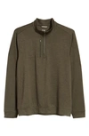 Cutter & Buck Stealth Half Zip Pullover In Poplar