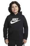 Nike Kids' Sportswear Club Fleece Hooded Sweatshirt In Black/light Smoke Grey