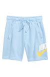 Nike Sportswear Kids' Club Athletic Shorts In Psychic Blue